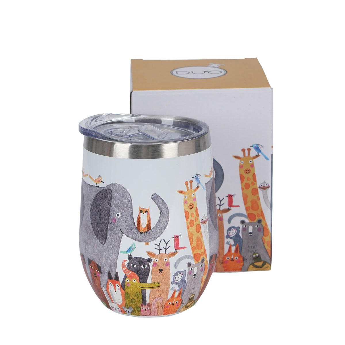 Cana termica, Lumea Cainilori, 350 ml, multicolor, cu capac