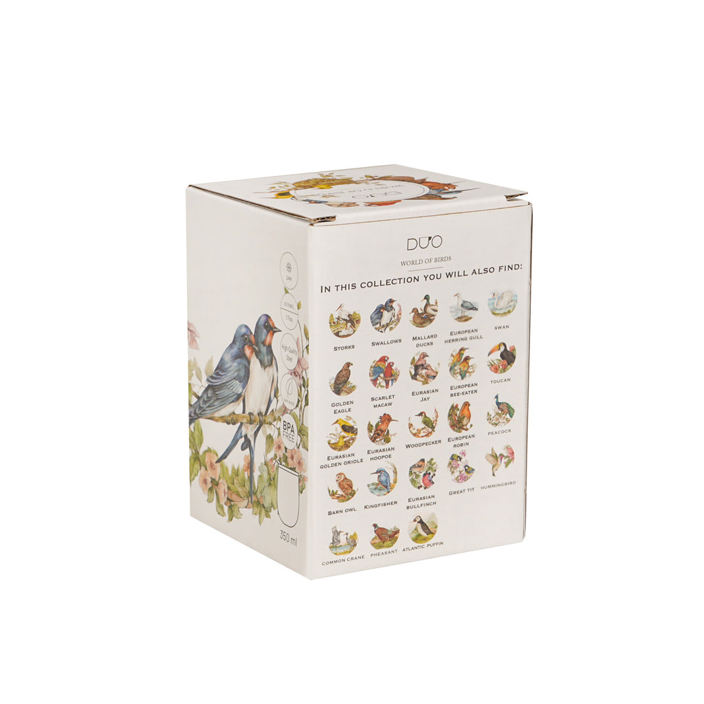 Cană termică Bird's World - BARN SWALLOWS, 330 ml