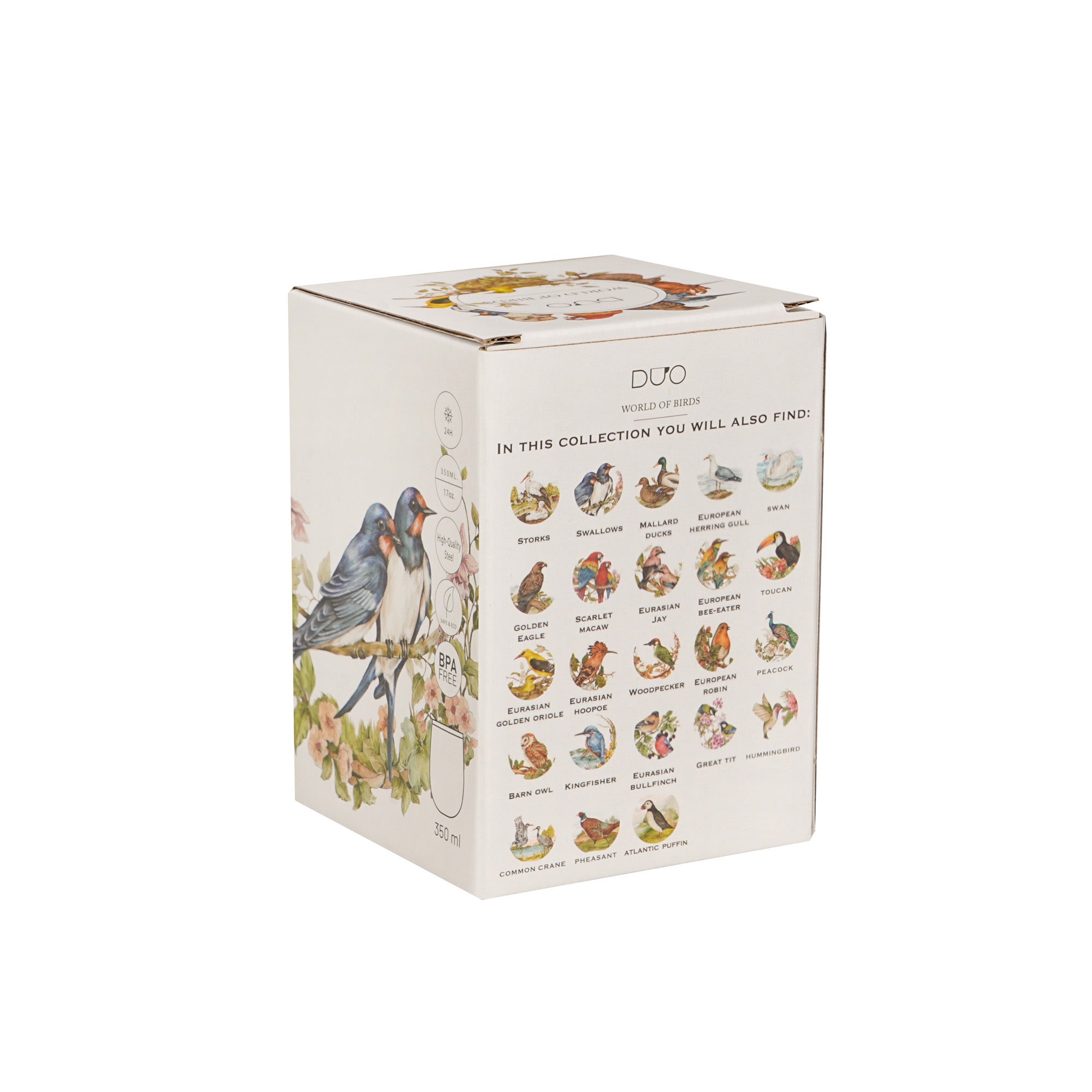 Cană termică Bird's World - BARN SWALLOWS, 330 ml