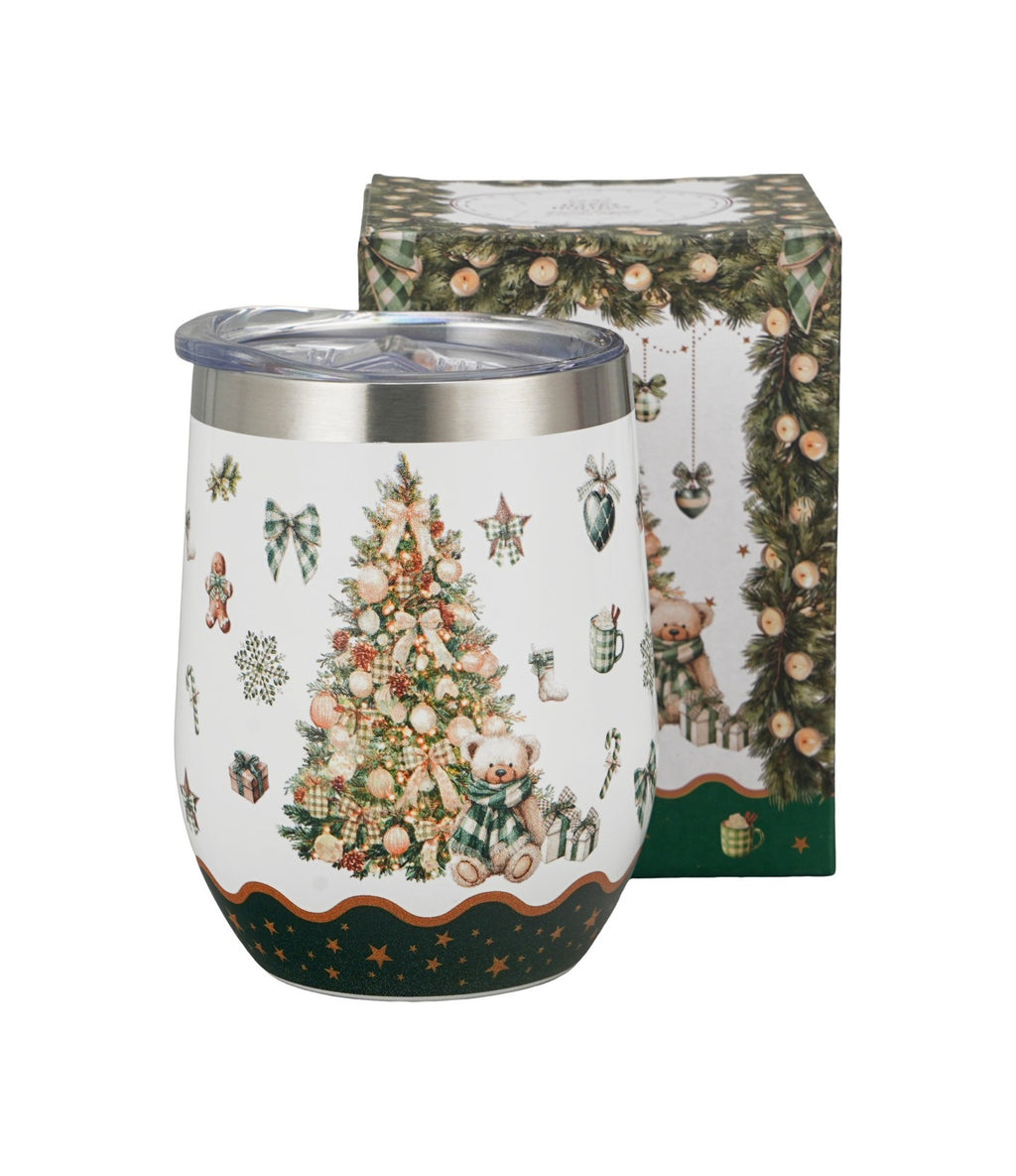 Cana termica, de Craciun, Tree Sparkle", 360ml, inox, design elegant