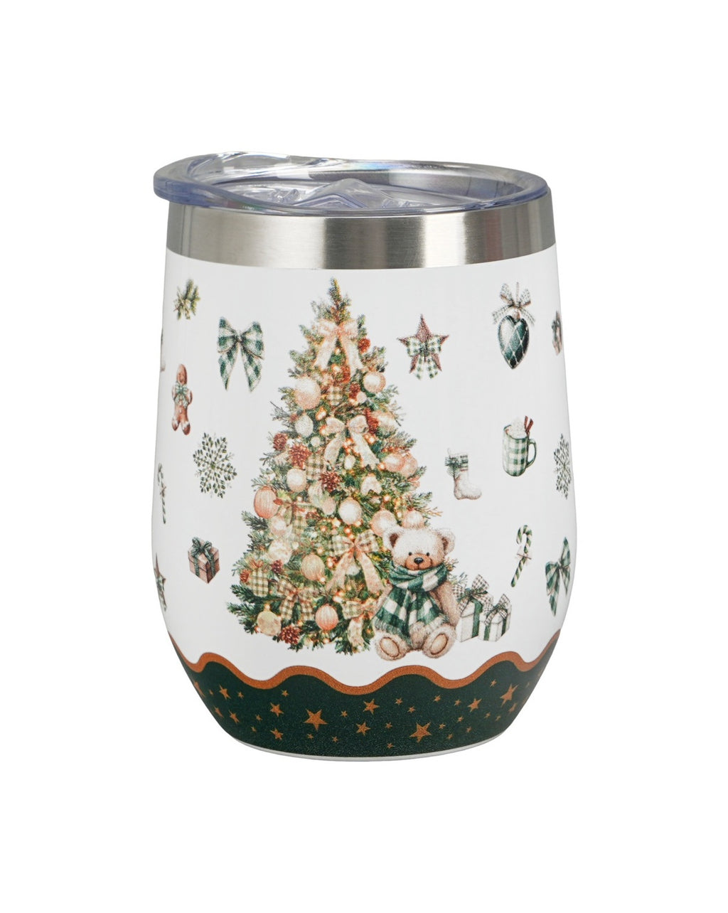 Cana termica, de Craciun, Tree Sparkle", 360ml, inox, design elegant