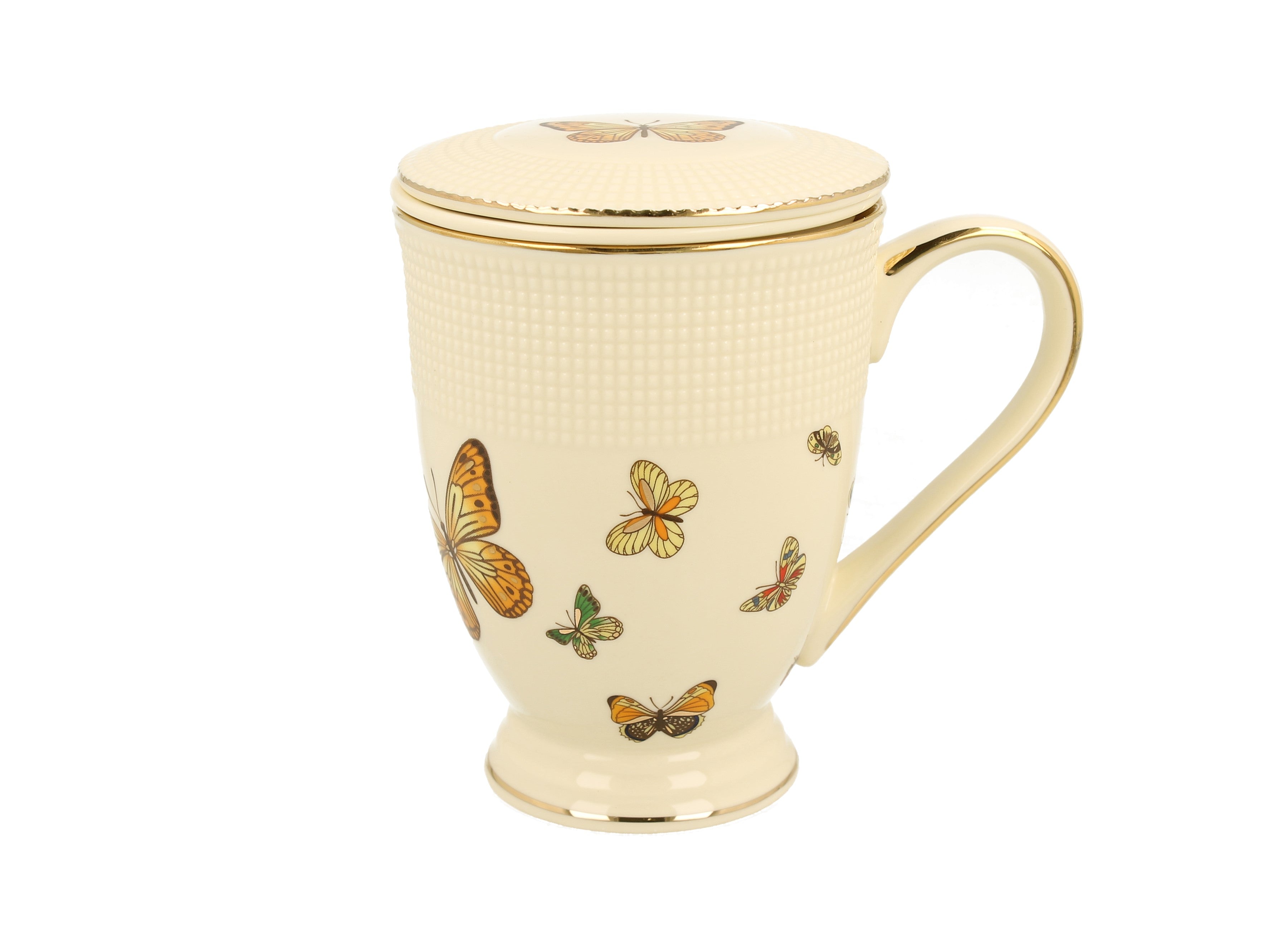 Cana cu infuzor Butterfly, din portelan, 400 ml