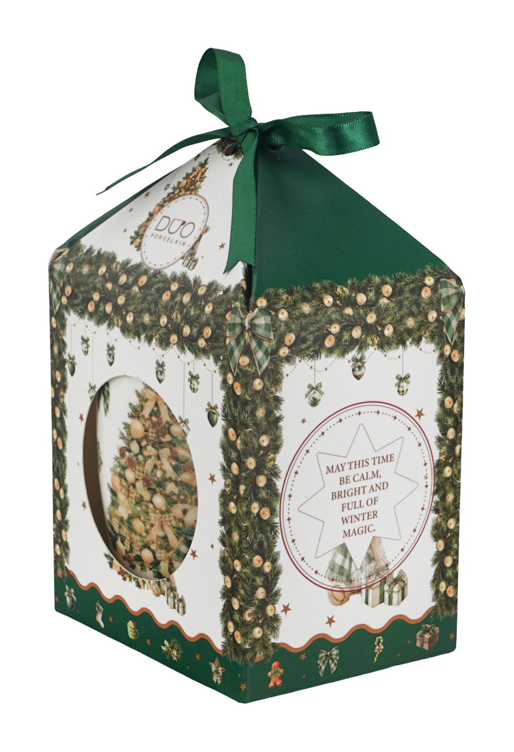 Cana cu infuzor Duo, Craciun, Tree Sparkle, portelan, multicolor, 360 ml