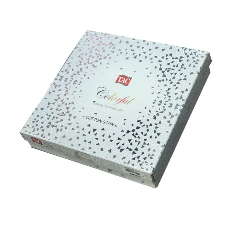 Lenjerie de pat bumbac satinat Flori Roz, Tac Delux Digital, Assen - Victoria home deco