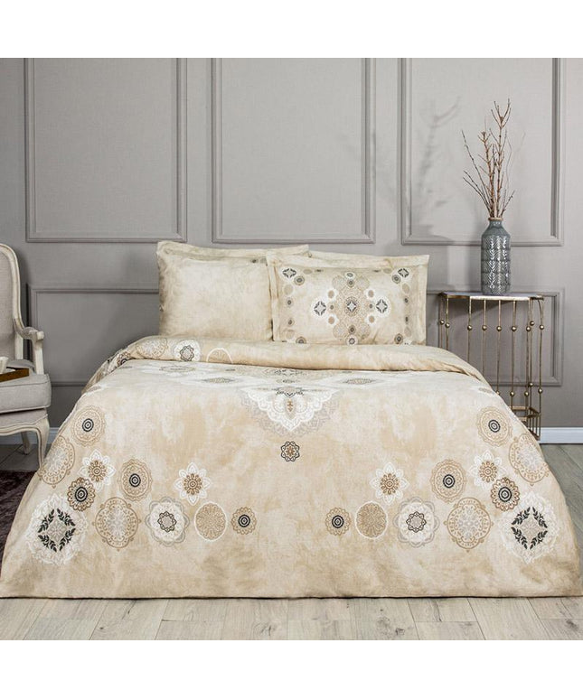 Lenjerie de pat dublu satin de lux cu motive decorative Tac Elegance, Dione - Victoria home deco