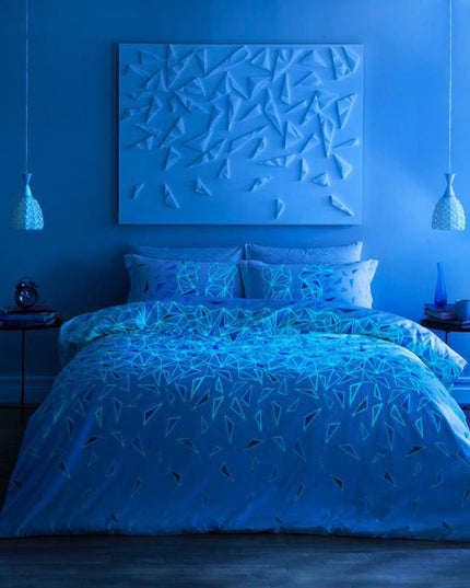 Lenjerie de pat dublu satin de lux, fosforescenta, TAC,Crystal - Victoria home deco