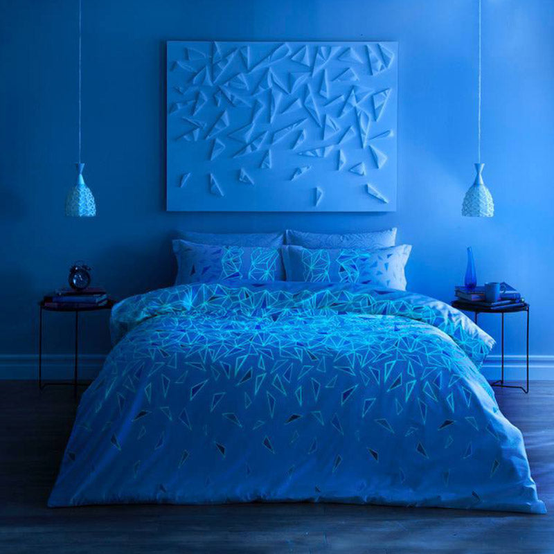 Lenjerie de pat dublu satin de lux, fosforescenta, TAC,Crystal - Victoria home deco