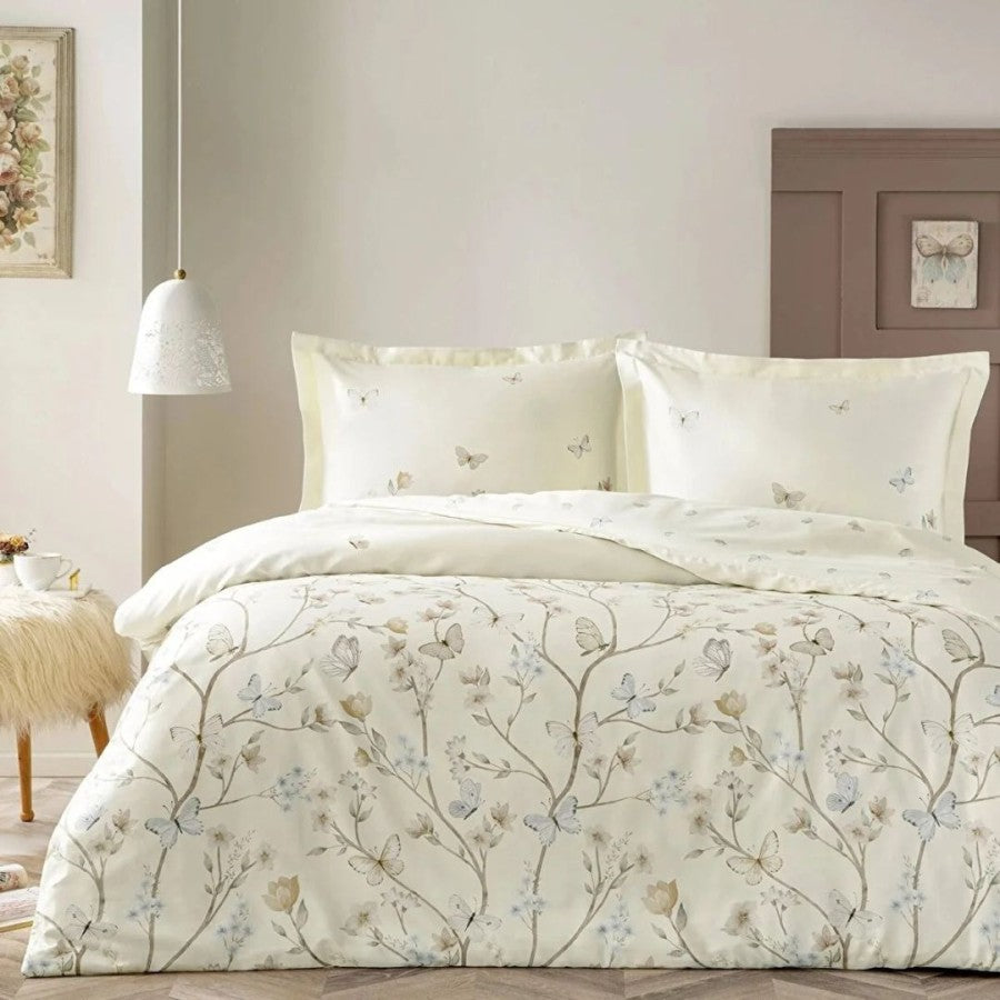 Lenjerie pat dublu bumbac 100% satinat, TAC Mako-Satin, Lesly - Victoria home deco