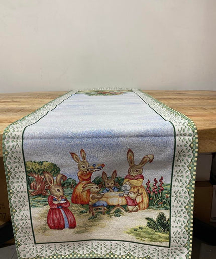 Napron decorativ de Paste cu iepurasi 40x140 cm - Victoria home deco