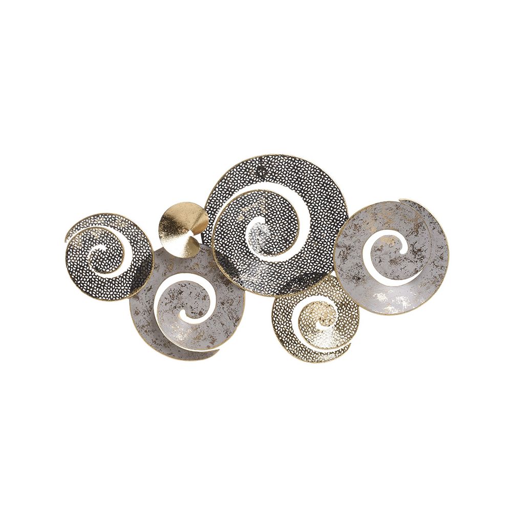 Decoratiune perete metalica, auriu-maro, 67x5x36 cm - Victoria home deco