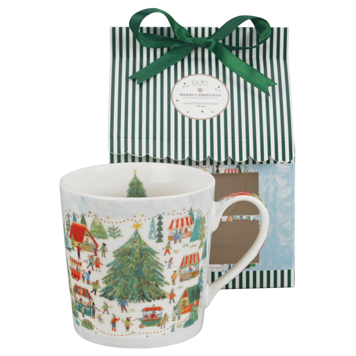 Cana DUO 360 ml Craciun, multicolor, Christmas Market, portelan, ambalata in cutie decorativa