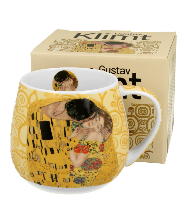 Cana barel 430 ml, Ecru inspirat de Gustav Klimt