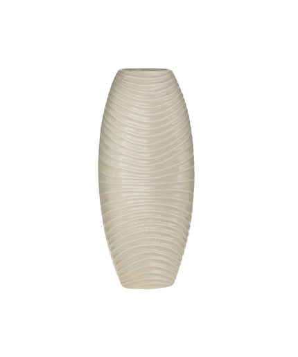 Vaza din ceramica, Inart, crem, cu model, 18x9x40 cm - Victoria home deco