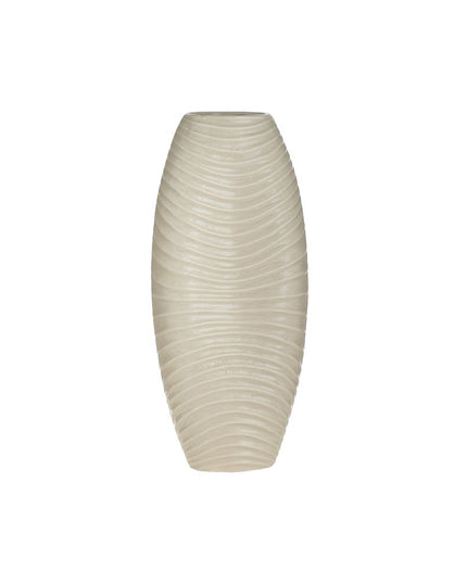 Vaza din ceramica, Inart, crem, cu model, 18x9x40 cm - Victoria home deco