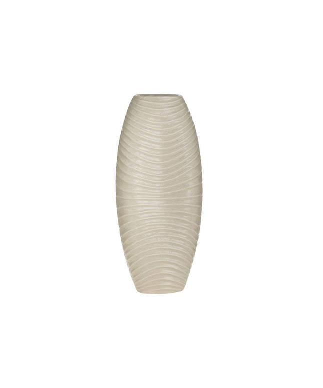 Vaza din ceramica, Inart, crem, cu model, 18x9x40 cm - Victoria home deco