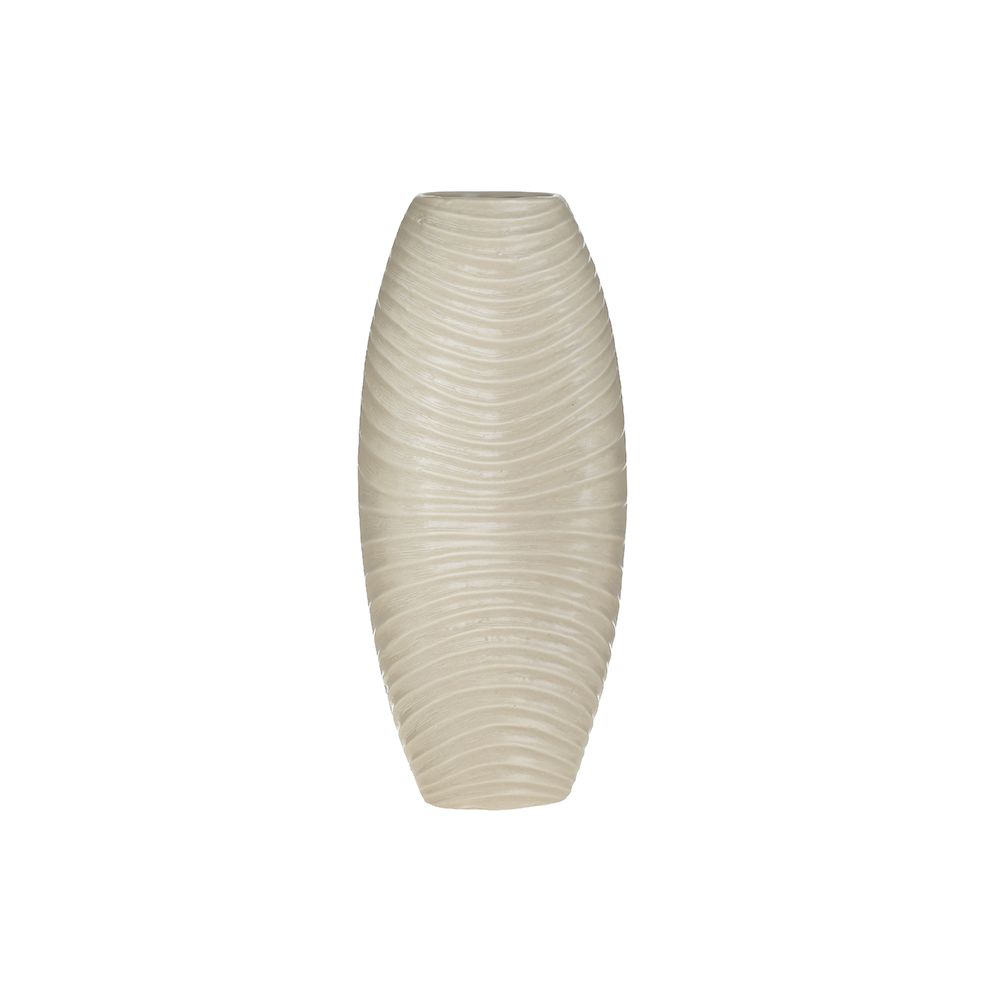 Vaza din ceramica, Inart, crem, cu model, 18x9x40 cm - Victoria home deco