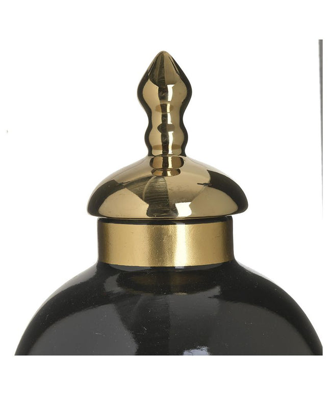 Vaza, Inart, Ceramica, Negru-auriu, 16x42 cm - Victoria home deco