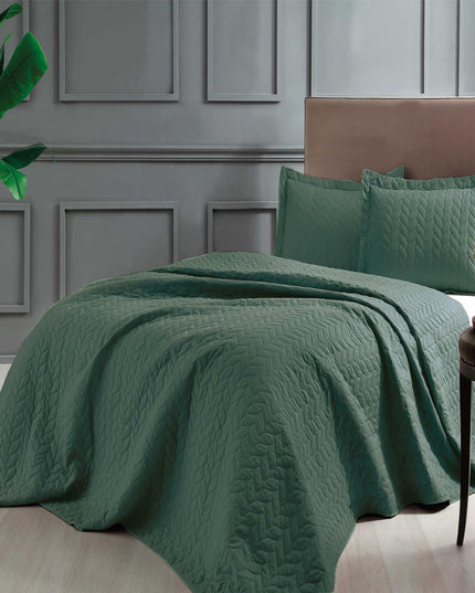 Set cuvertura +2 fete de perna, TAC, Glory verde - Victoria home deco