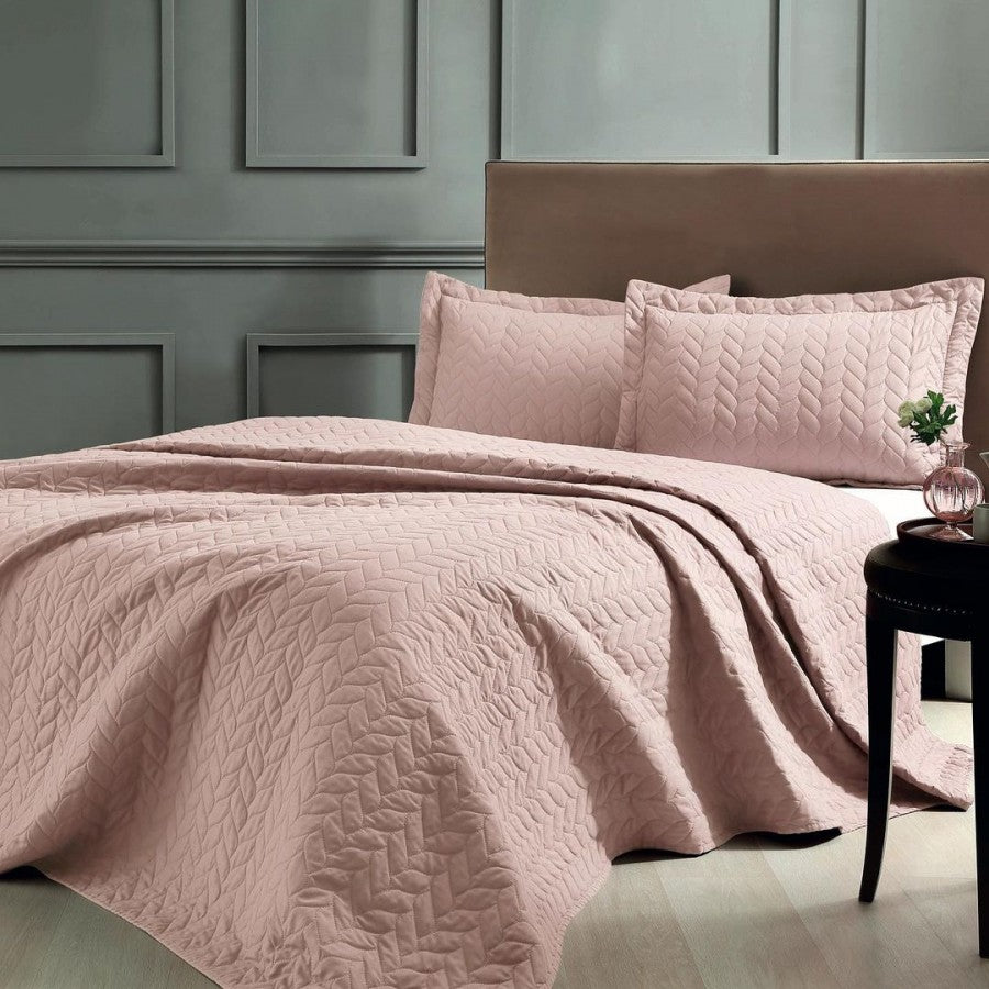 Cuvertura matlasata,Tac, Glory pudra - Victoria home deco
