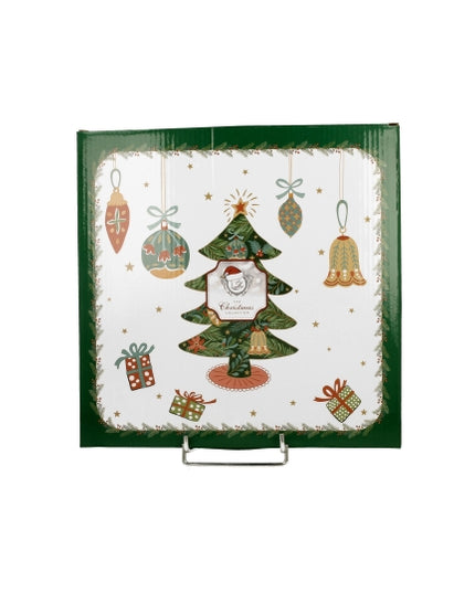 Farfurie mare cu marginea inalta Around Christmas Tree - Victoria home deco