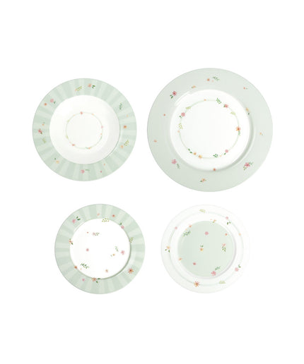 Serviciu  de masa 18 piese, Brandani, Polline verde - Victoria home deco