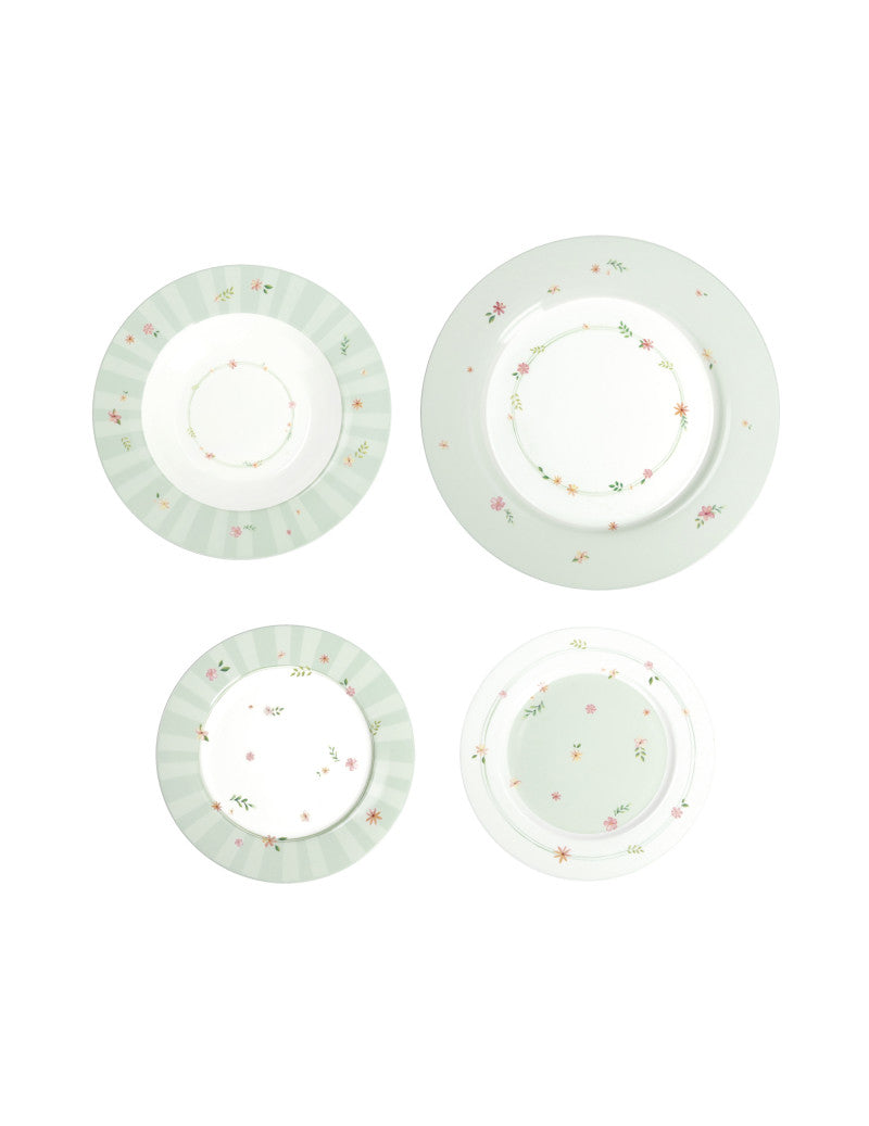 Serviciu  de masa 18 piese, Brandani, Polline verde - Victoria home deco