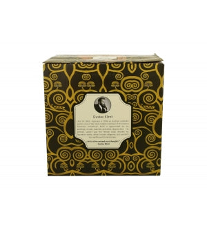 Ceainic cu farfurie THE KISS BROWN inspirată de Klimt 300/350 ml - Victoria home deco