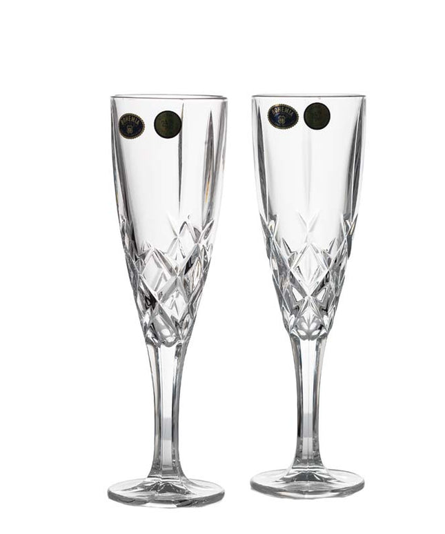 Set 6 pahare cristal sampanie Brixton, 180 ml - Victoria home deco