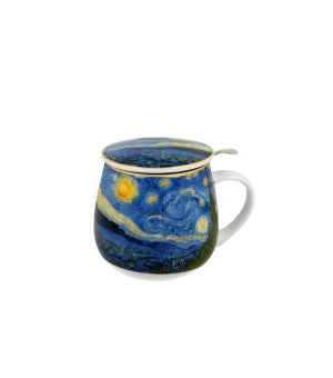 Cana cu infuzor pentru ceai, inspirat de Van Gogh-Starry Night, 430 ml - Victoria home deco