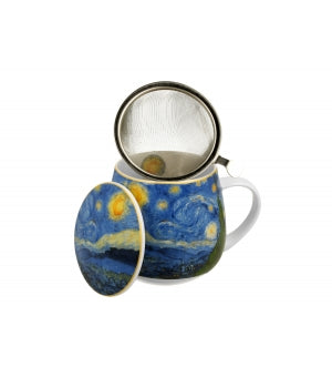 Cana cu infuzor pentru ceai, inspirat de Van Gogh-Starry Night, 430 ml - Victoria home deco