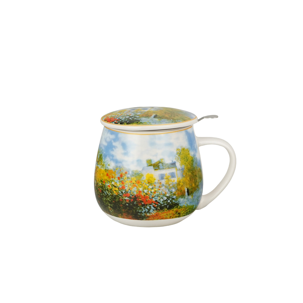 Cana barel portelan 430 ml, cu infuzor C. Monet -Garde Argenteuil, multicolor