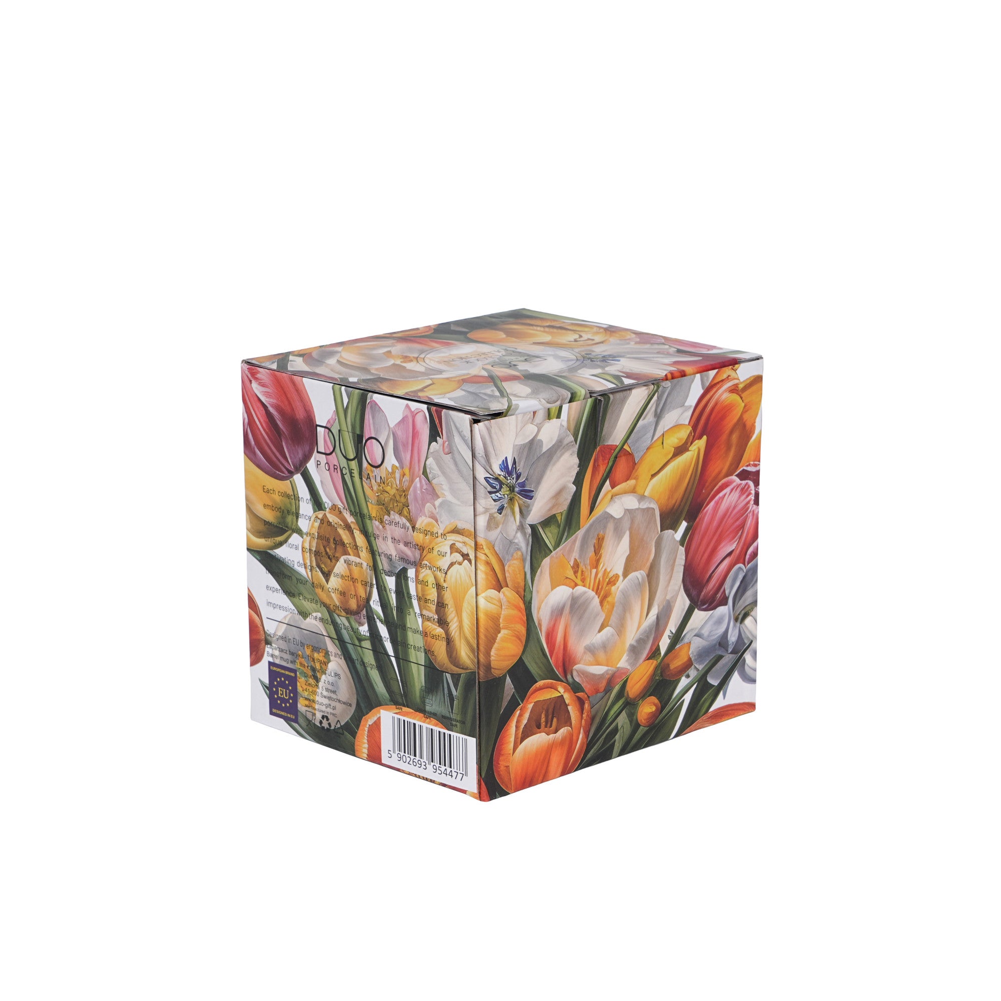 Cana cu infuzor Lalele, portelan, multicolor. 430 ml