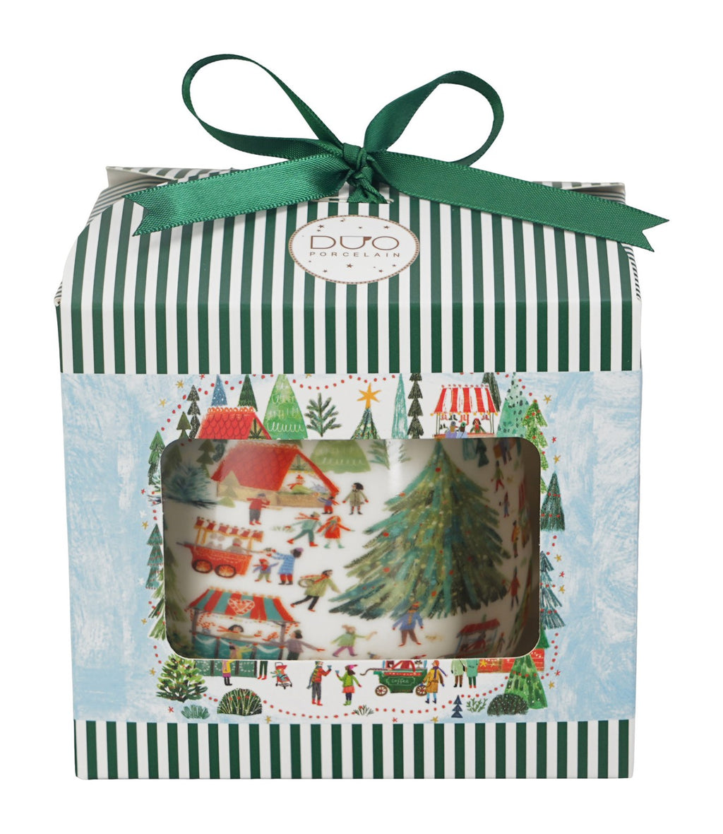 Cana barel cu infuzor Duo, Christmas Market, portelan, multicolor, 430 ml