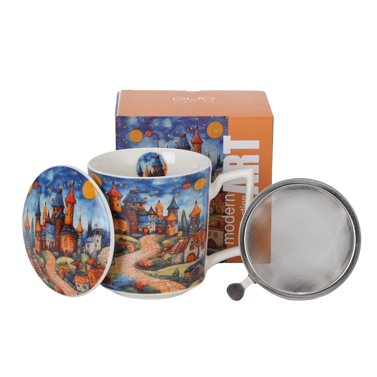 Cana cu infuzor pentru ceai, Regatul Adormit, 450 ml, multicolor