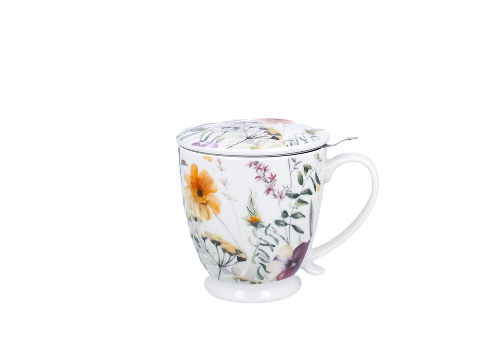 Cana PANSY cu infuzor cu picior,  parte a seriei Royal Flowers , 510 ml