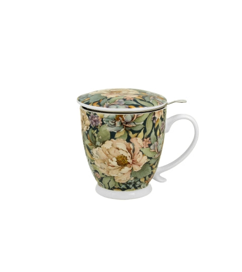 Cana cu infuzor, Duo, 510 ml, Bujori albastri, multicolor, DUO